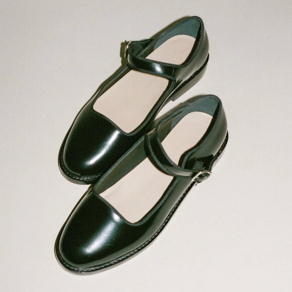 Caron Callahan Shoes - Caron Callahan Welt Mary Jane in Black Polished Leather